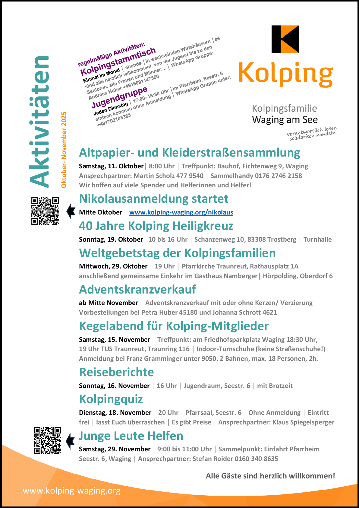 2025 10 01 Aktivitaeten Oktober November 2025